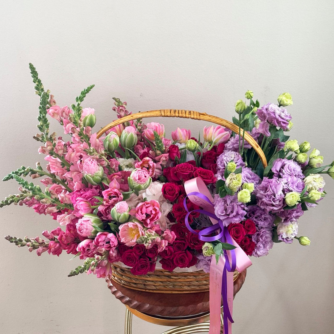 337. Pink Garden Basket