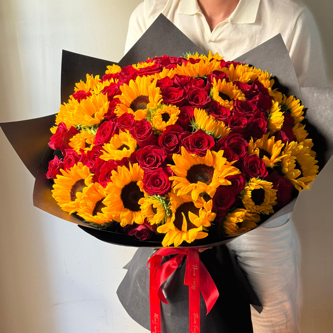 738. Sunfire Roses & Sunflowers
