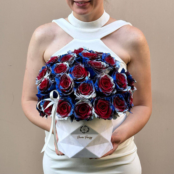 619. American Flag Roses in the Box