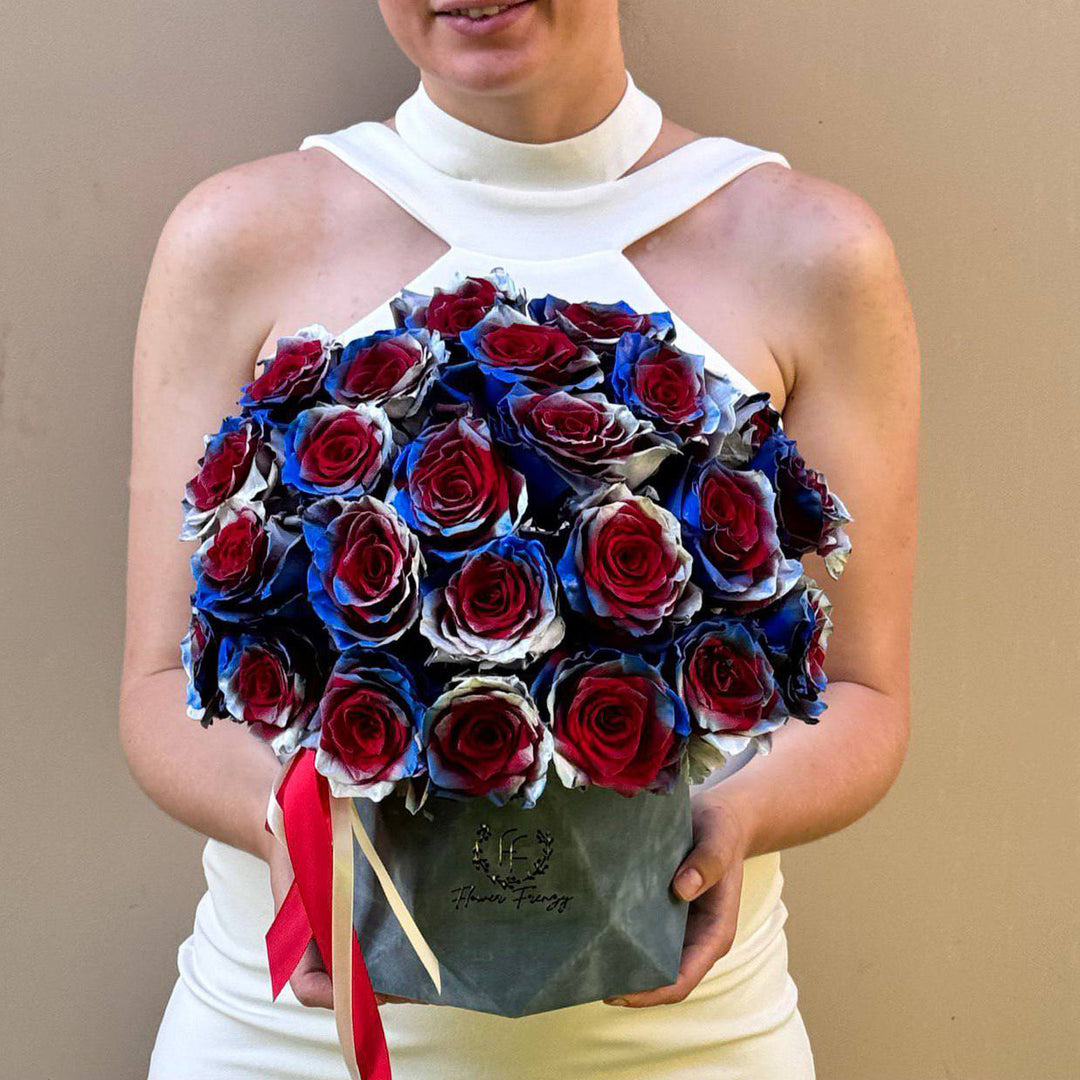 619. American Flag Roses in the Box