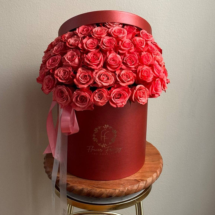 121. Crimson Elegance Rose Box