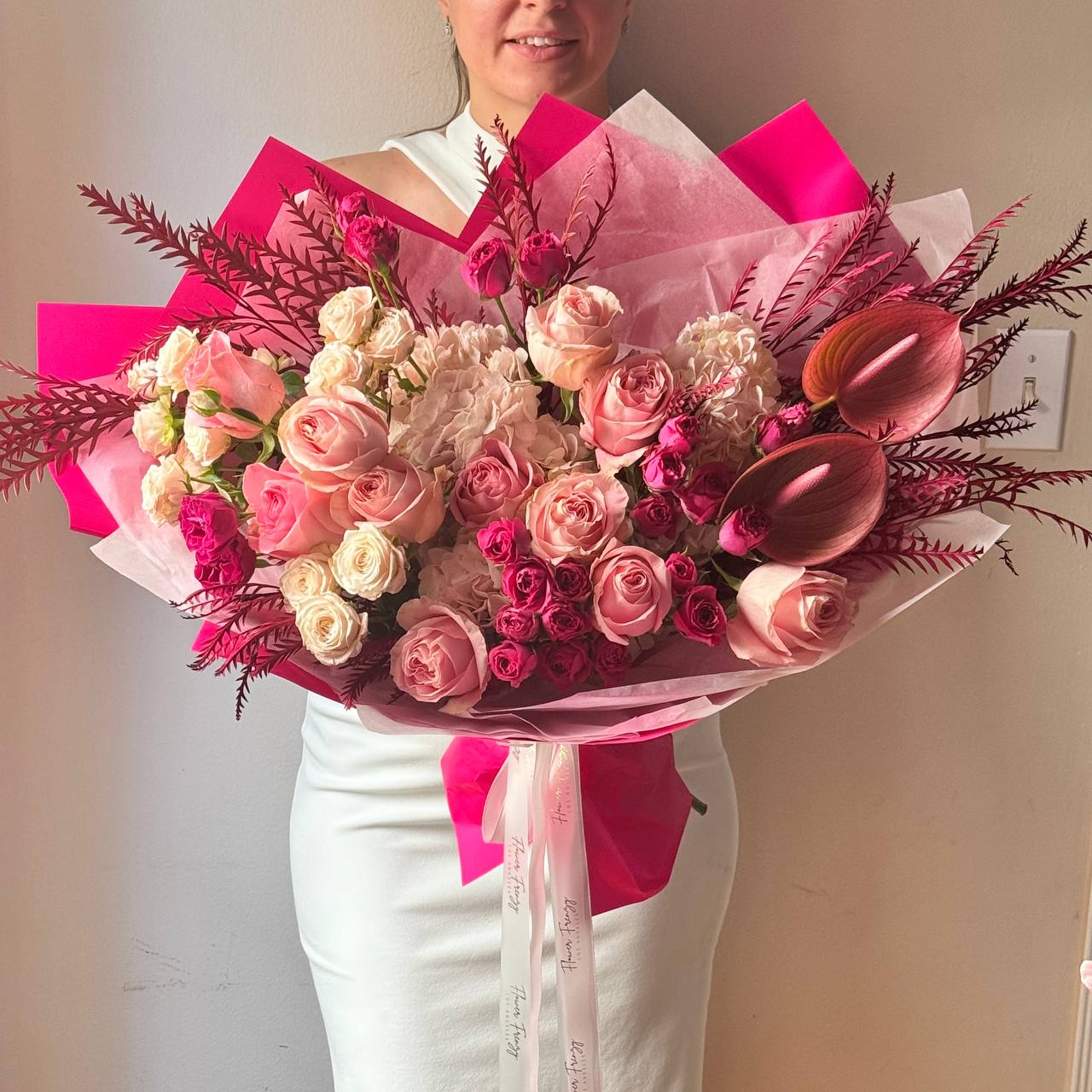 442. Pink Passion Bouquet – FlowerFrenzyLA