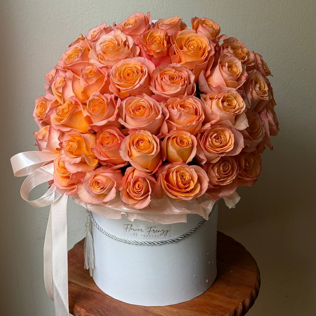 109. Coral Pearl Rose Box