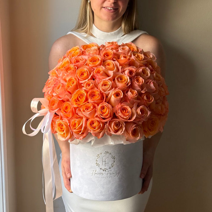 109. Coral Pearl Rose Box