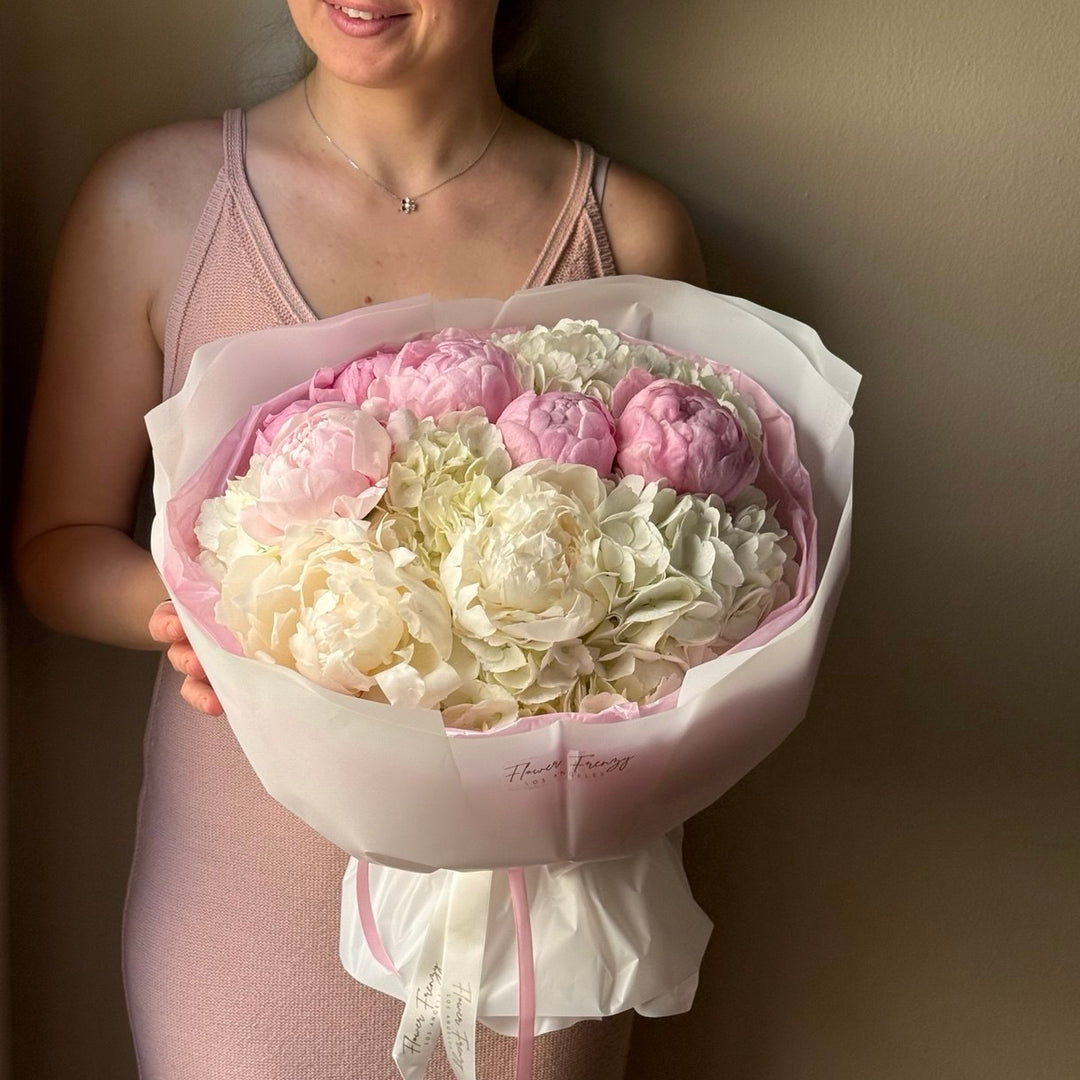 754. Blush Peony & Hydrangea Bouquet