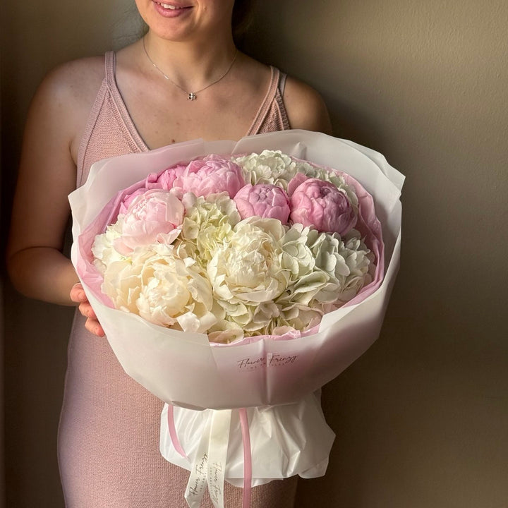 754. Blush Peony & Hydrangea Bouquet