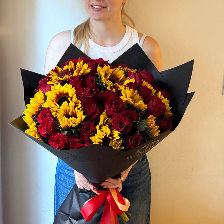 738. Sunfire Roses & Sunflowers