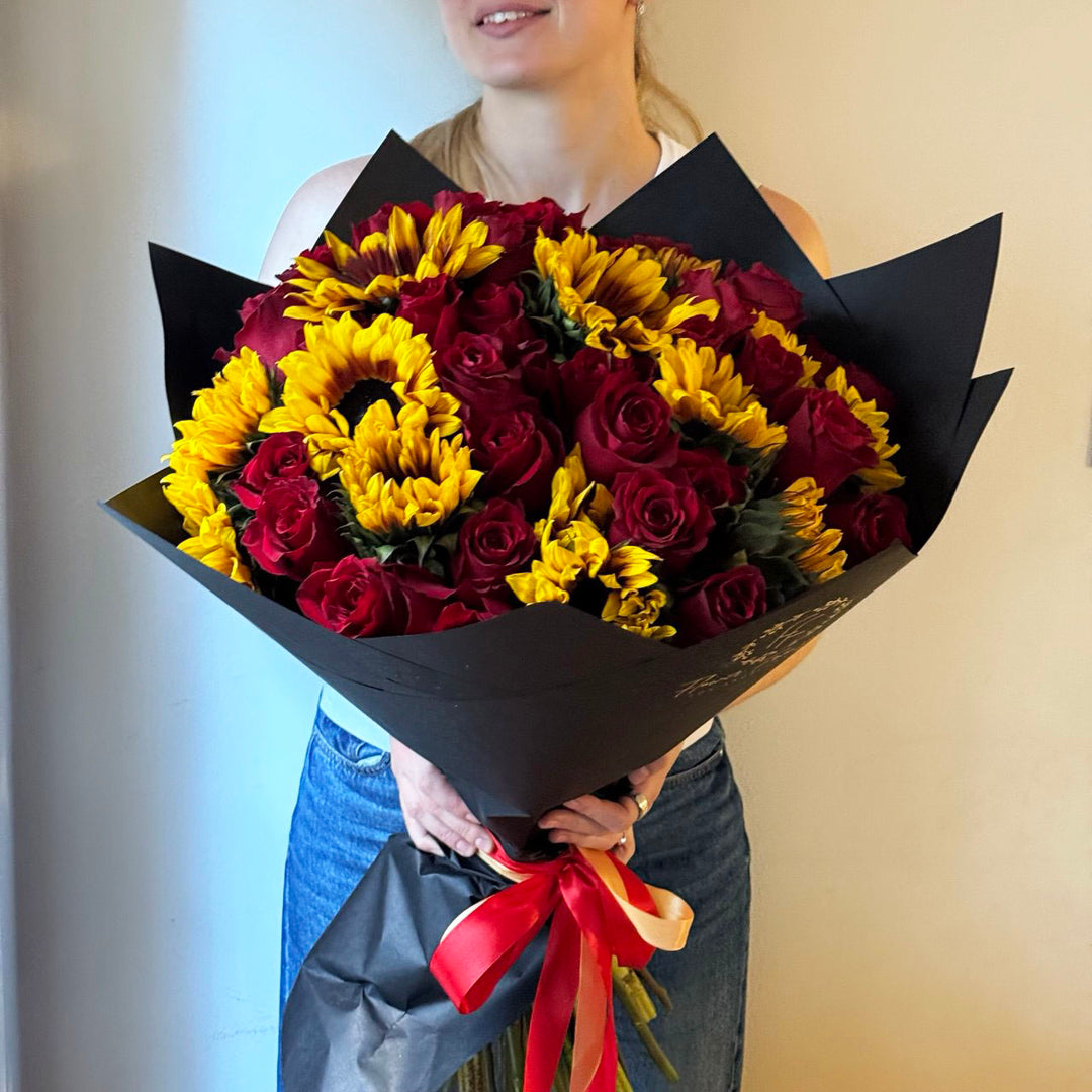 738. Sunfire Roses & Sunflowers