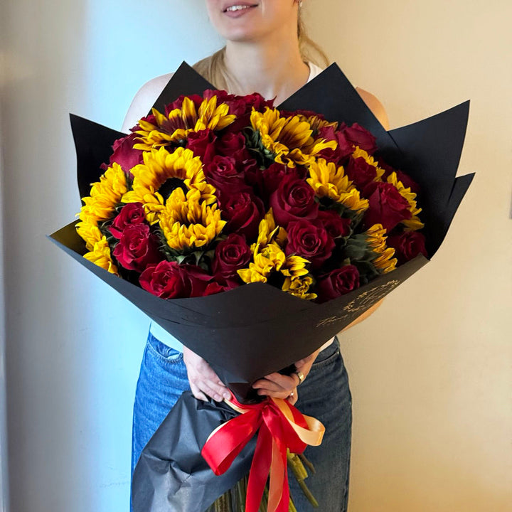 738. Sunfire Roses & Sunflowers